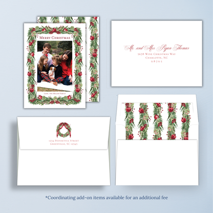 Artichoke Pomegranate Christmas Card