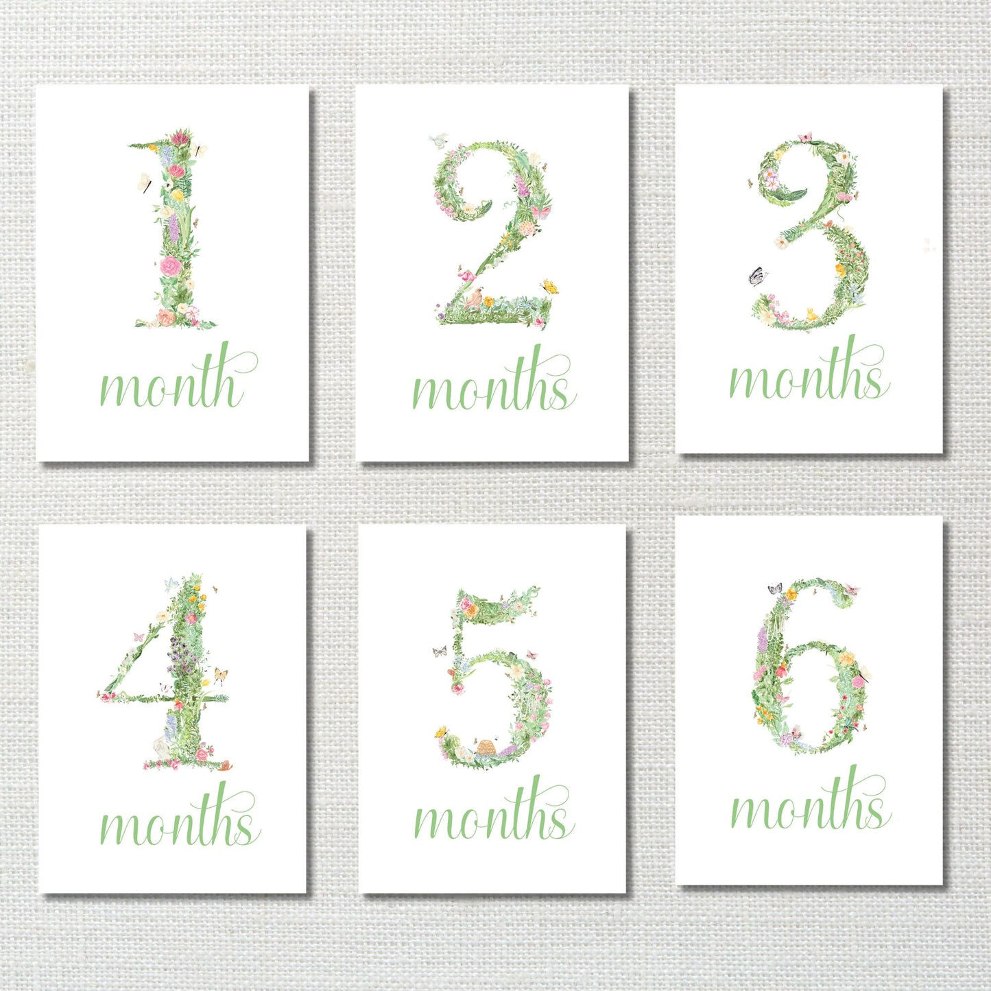 Floral Milestone Cards