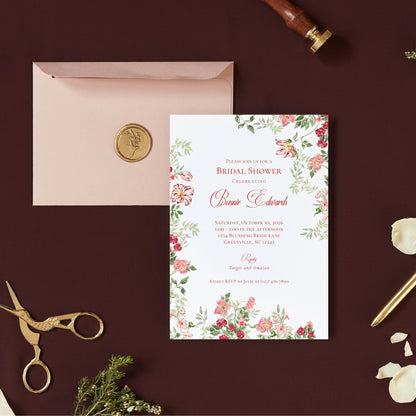 Berry Blush Bridal Shower Invitation