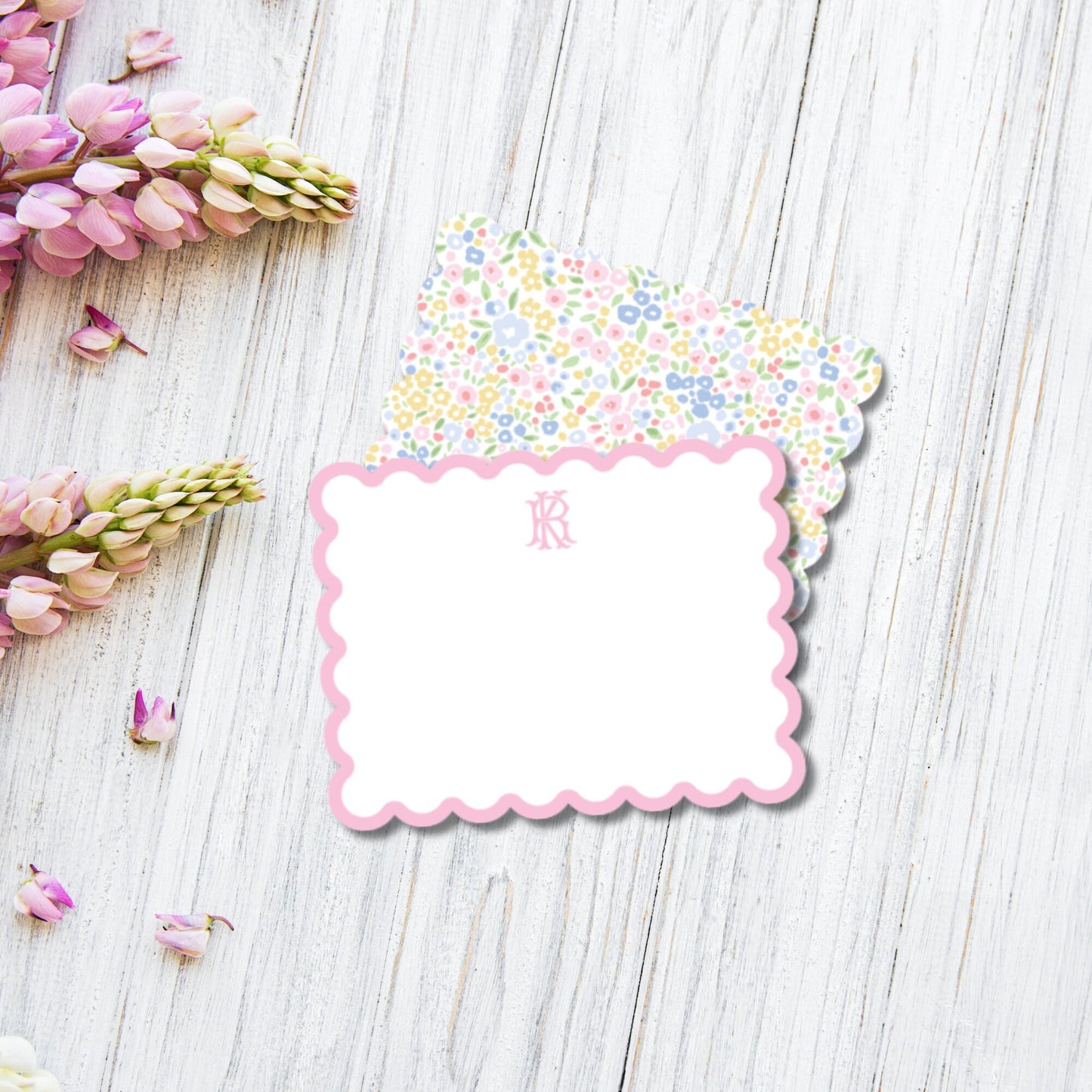 Scalloped Ditsy Floral Notecards