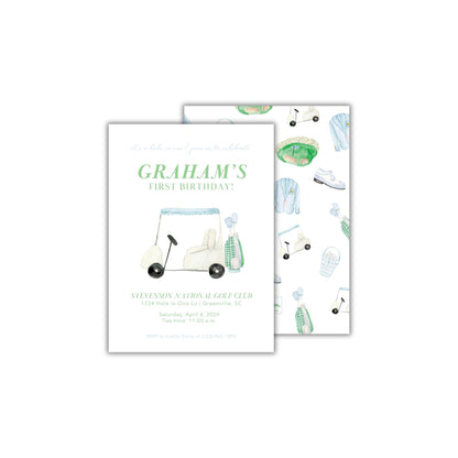 Golf Invitation - Blue