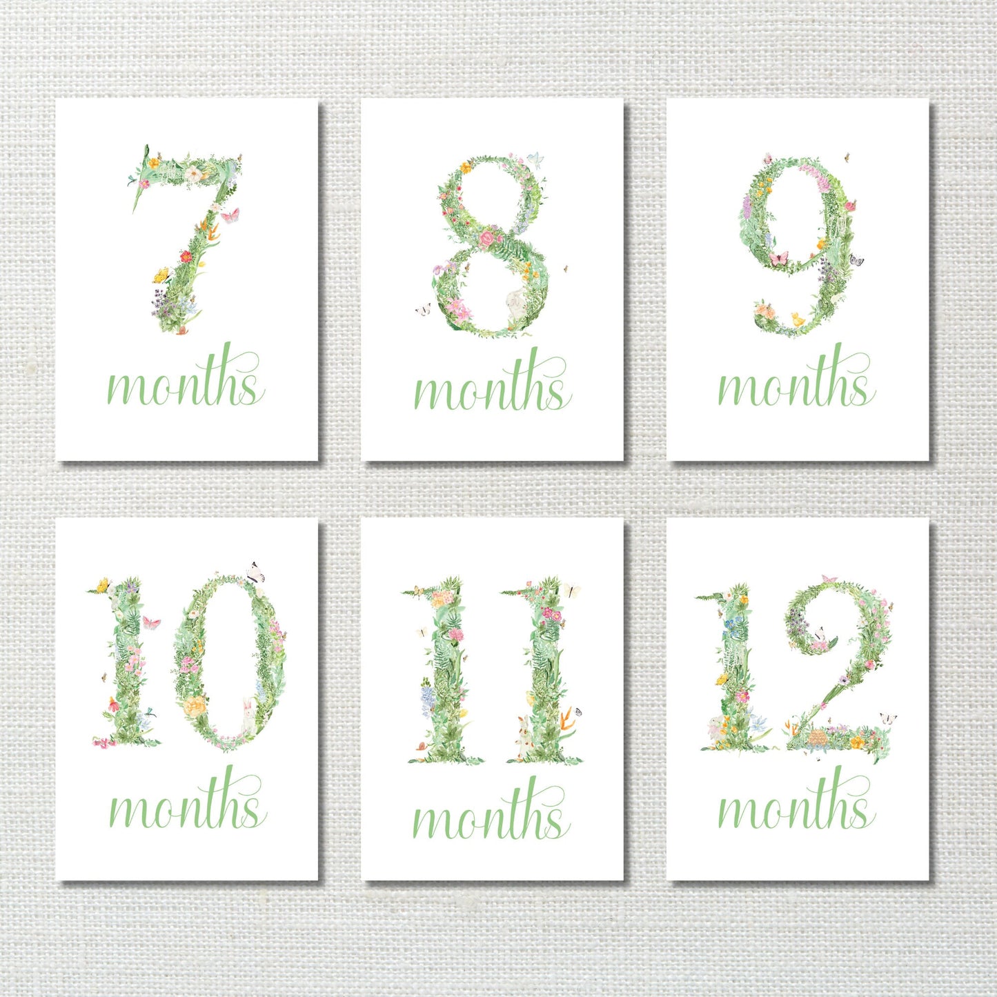 Floral Milestone Cards