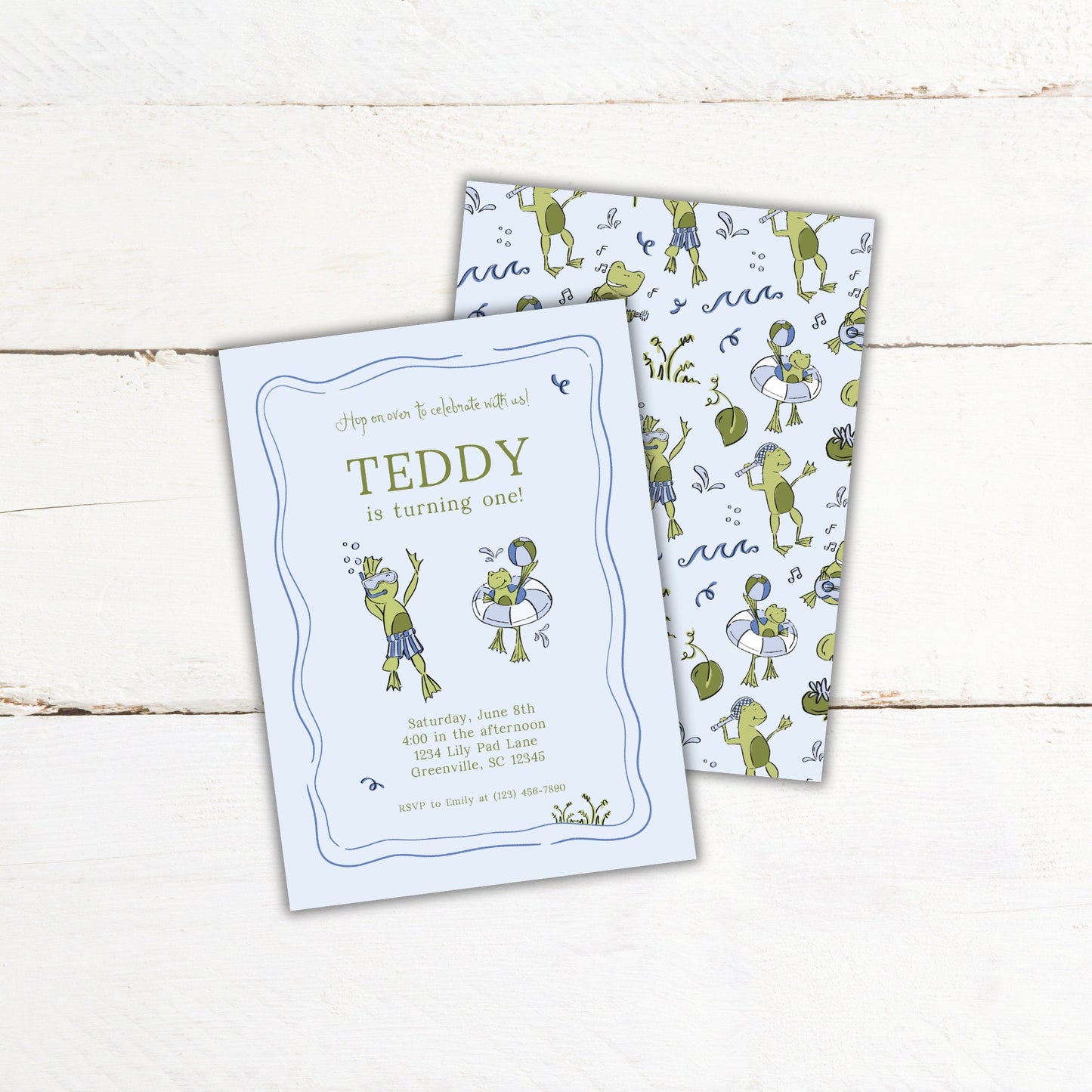Froggy Friends Birthday Invitation