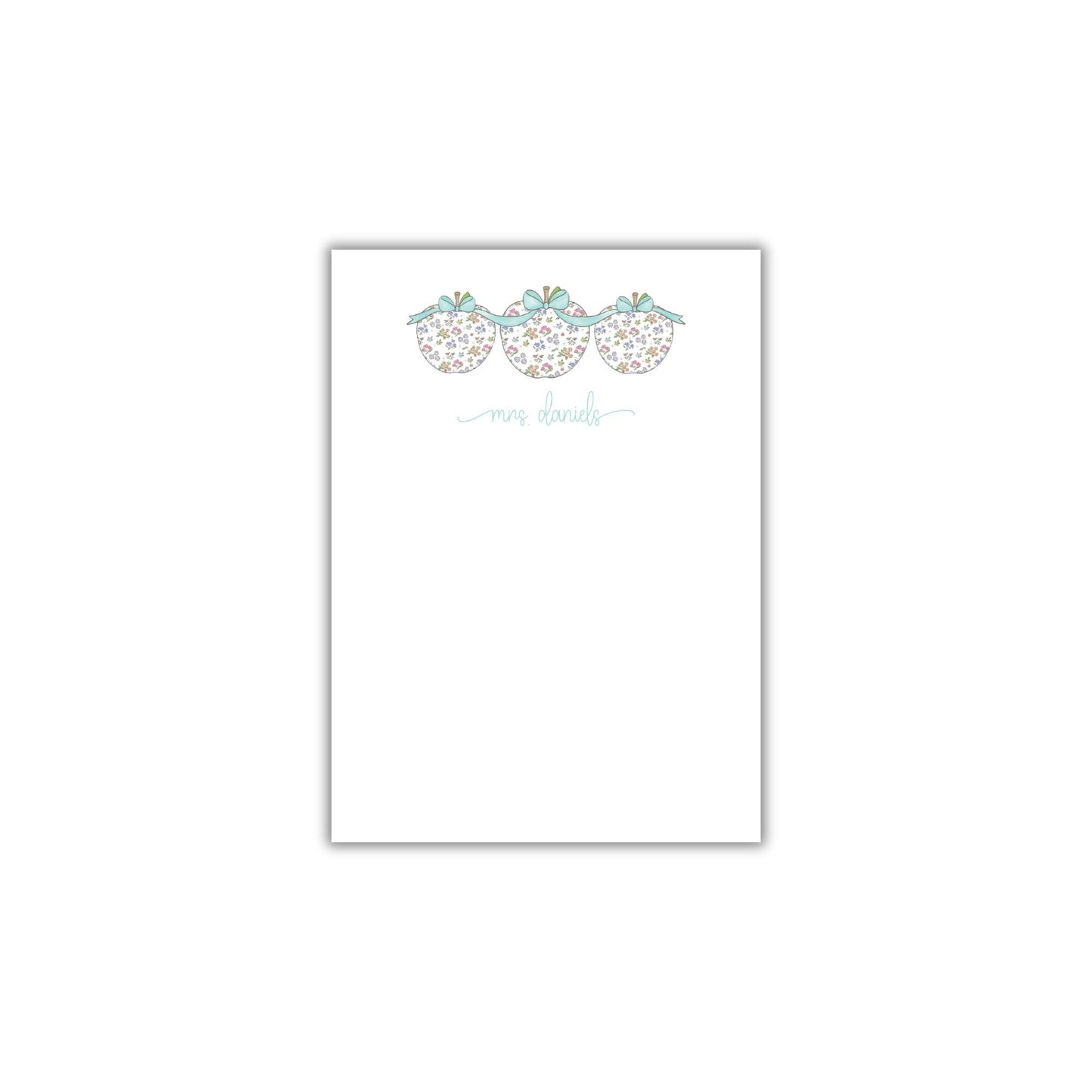 Floral Apple Notepad