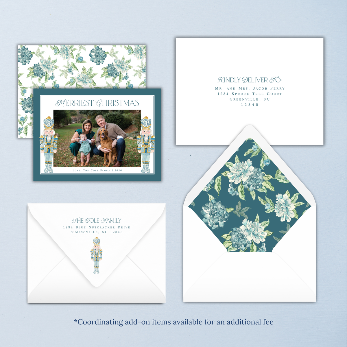 Chinoiserie Nutcracker Christmas Card