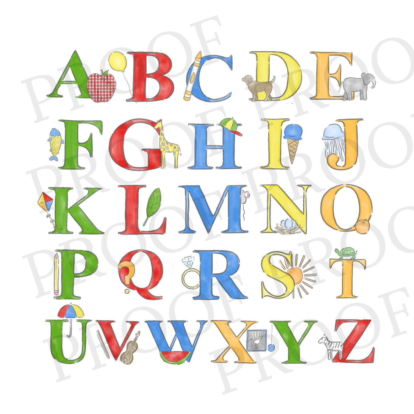 Illustrated Letter Notepad - Primary