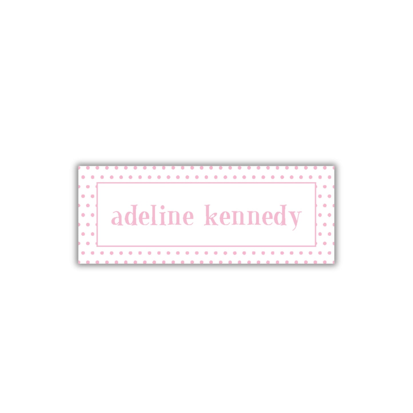 Bitty Dot Name Labels - Pink