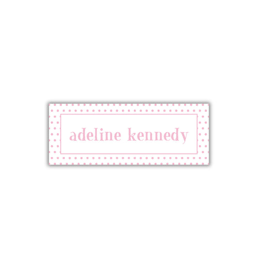 Bitty Dot Name Labels - Pink