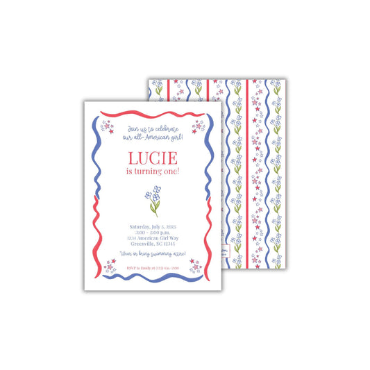 All-American Girl Invitation