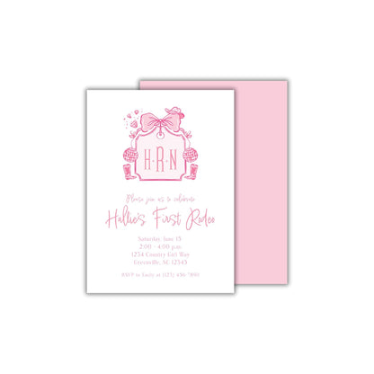 Disco Cowgirl Invitation