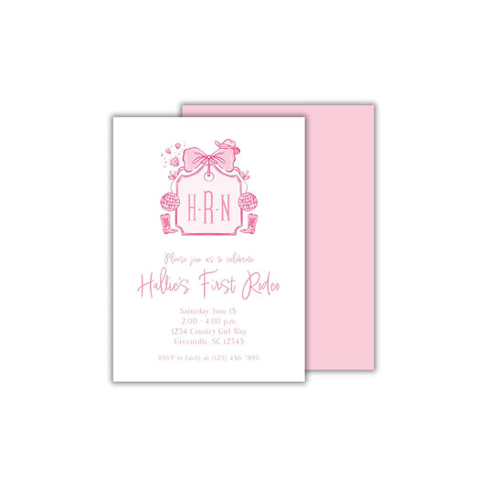 Disco Cowgirl Invitation
