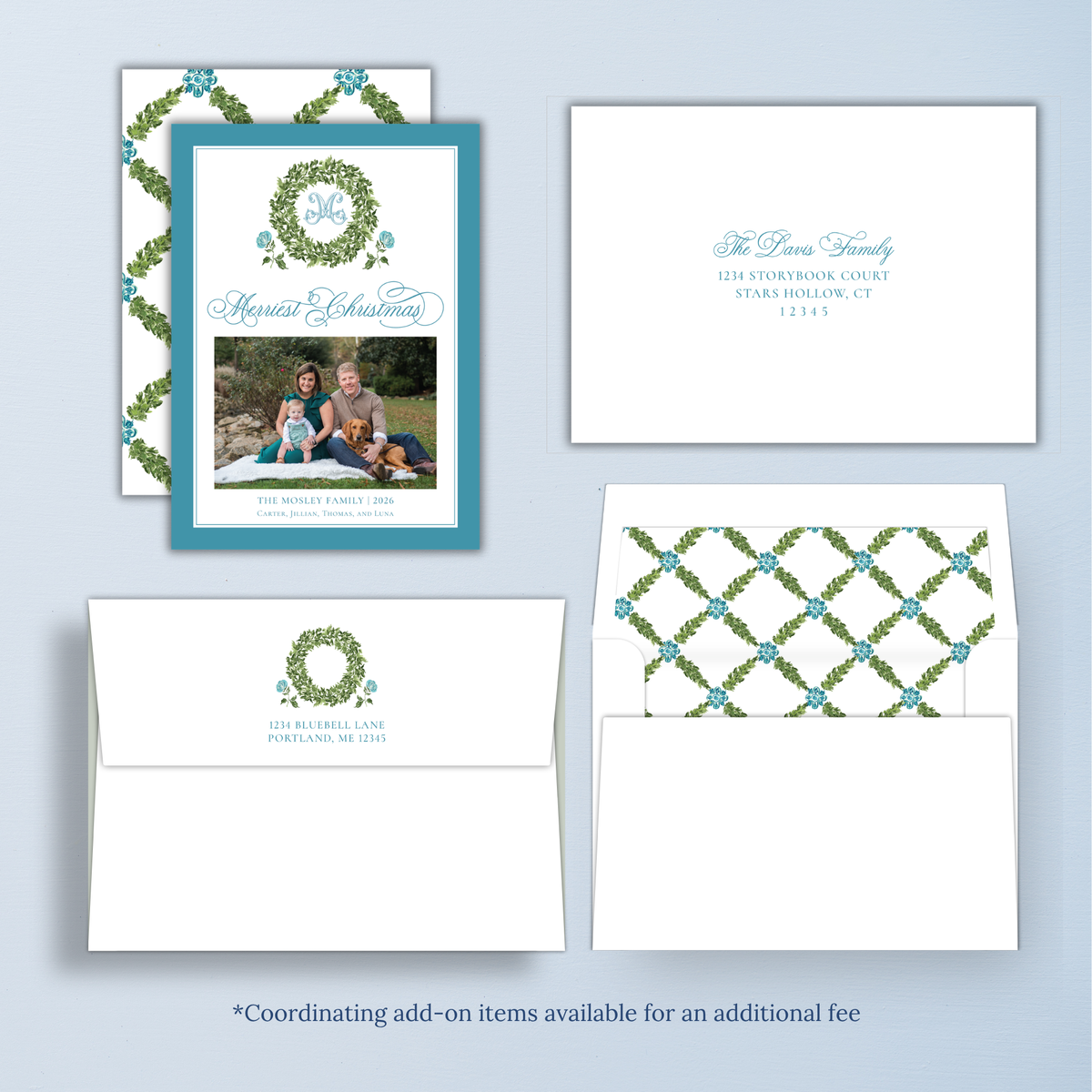 Chintz Floral Christmas Card