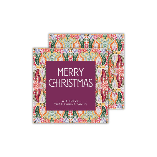 Plum Oushak Christmas Tags