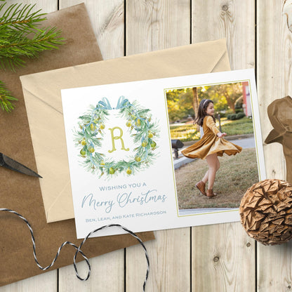 Pear Wreath Christmas Card