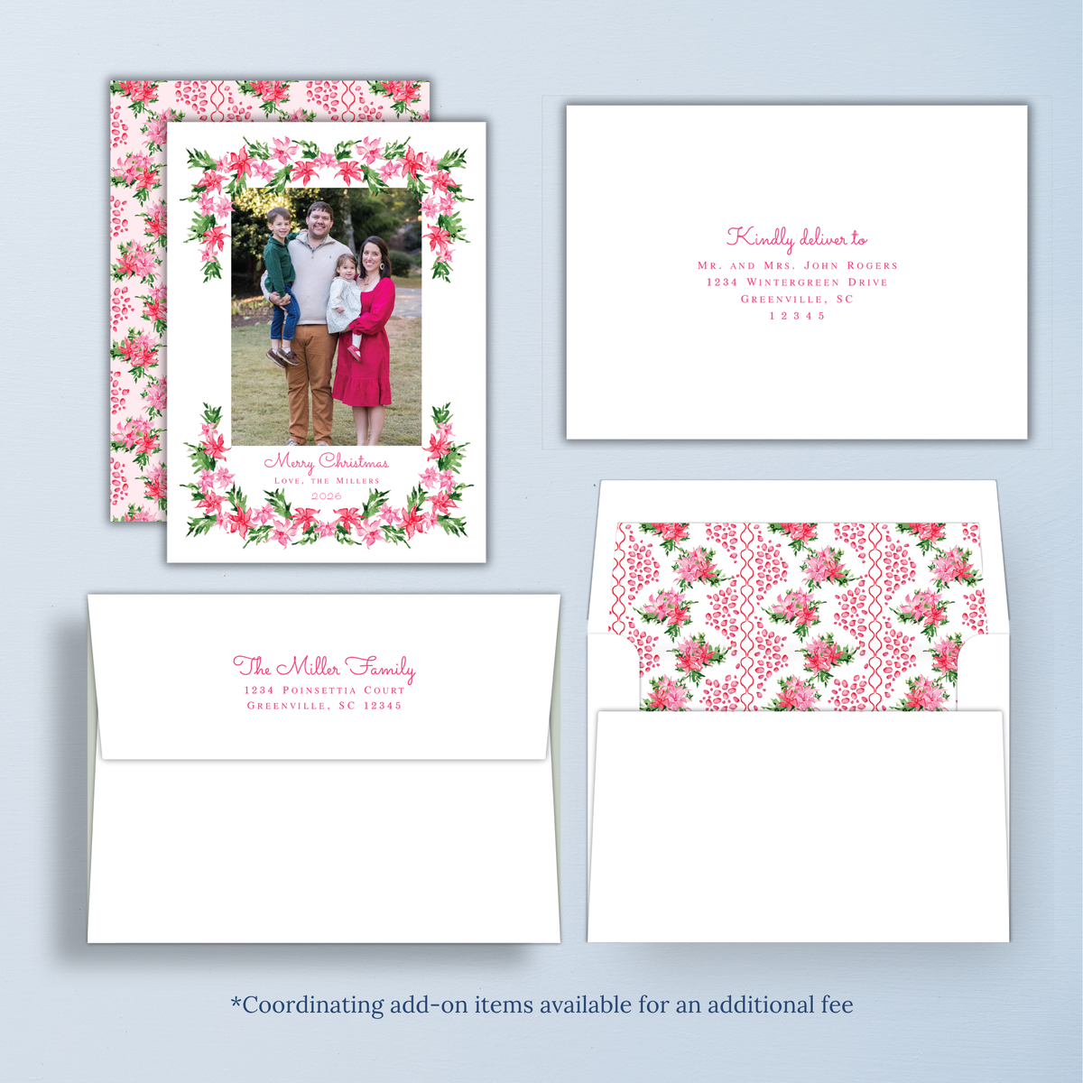 Merry Magenta Christmas Card