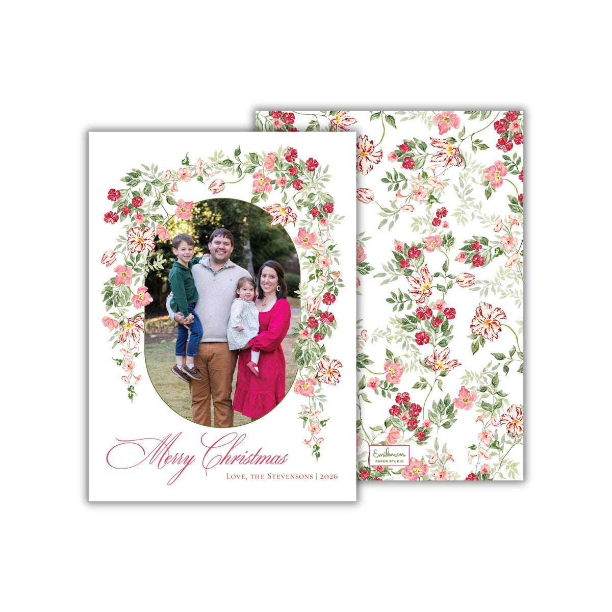 Berry + Blush Christmas Card