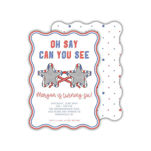 Oh Say Can You See Invitation