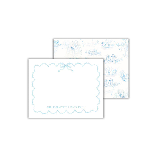Nursery Toile Notecards - Blue