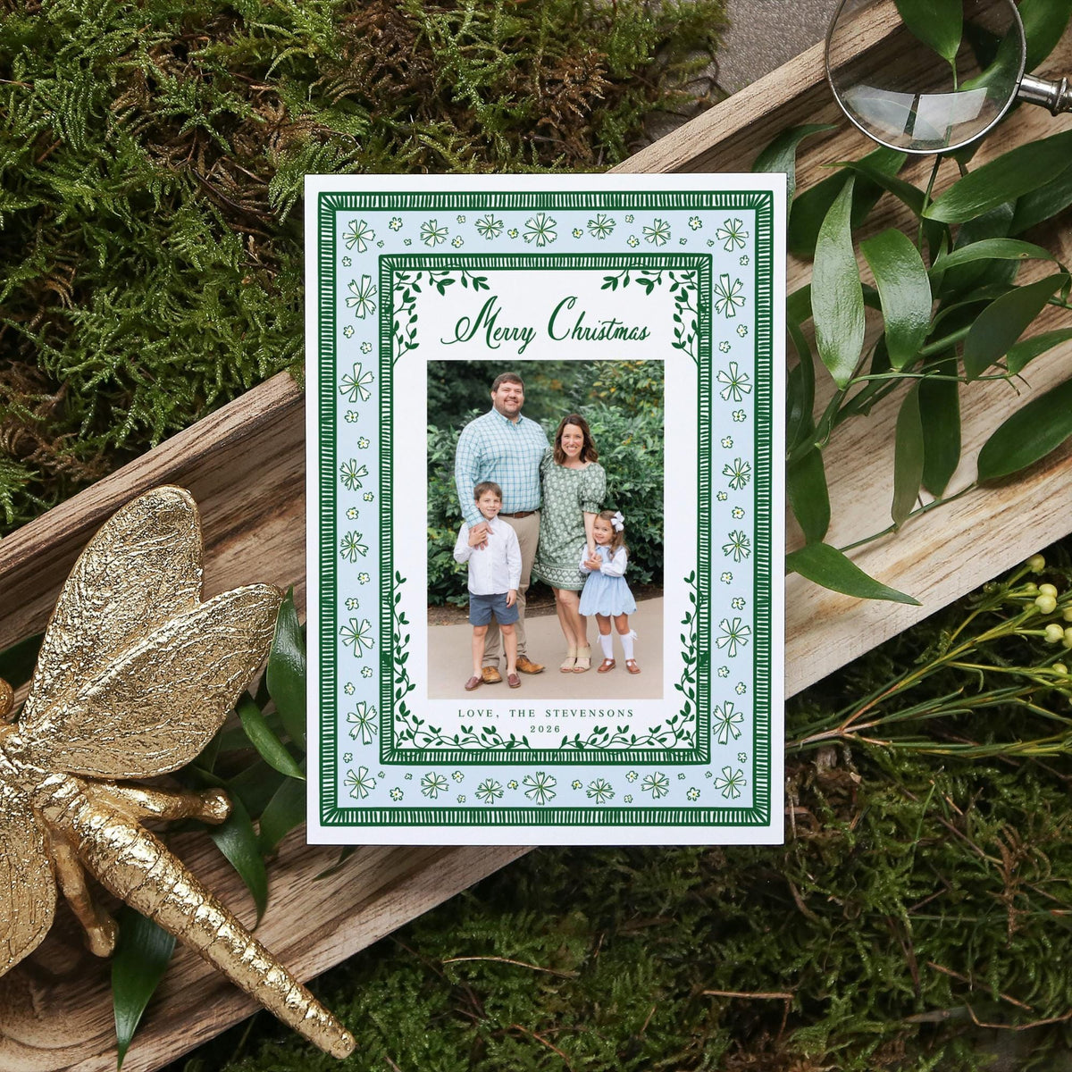 English Daisy Christmas Card