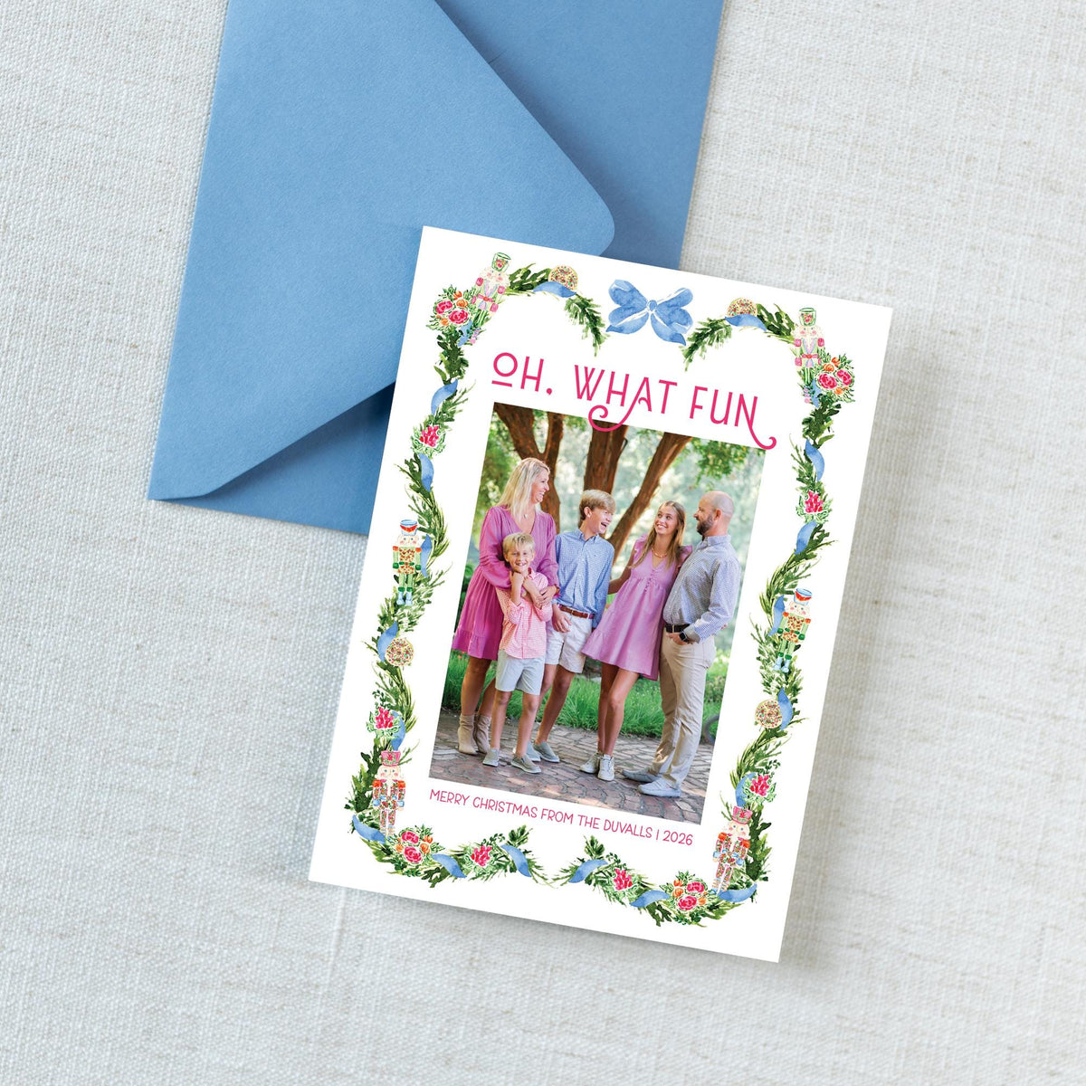 Rose Medallion Christmas Card