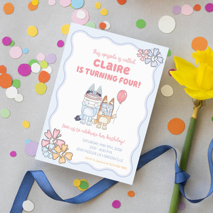 Blue Heeler Invitation