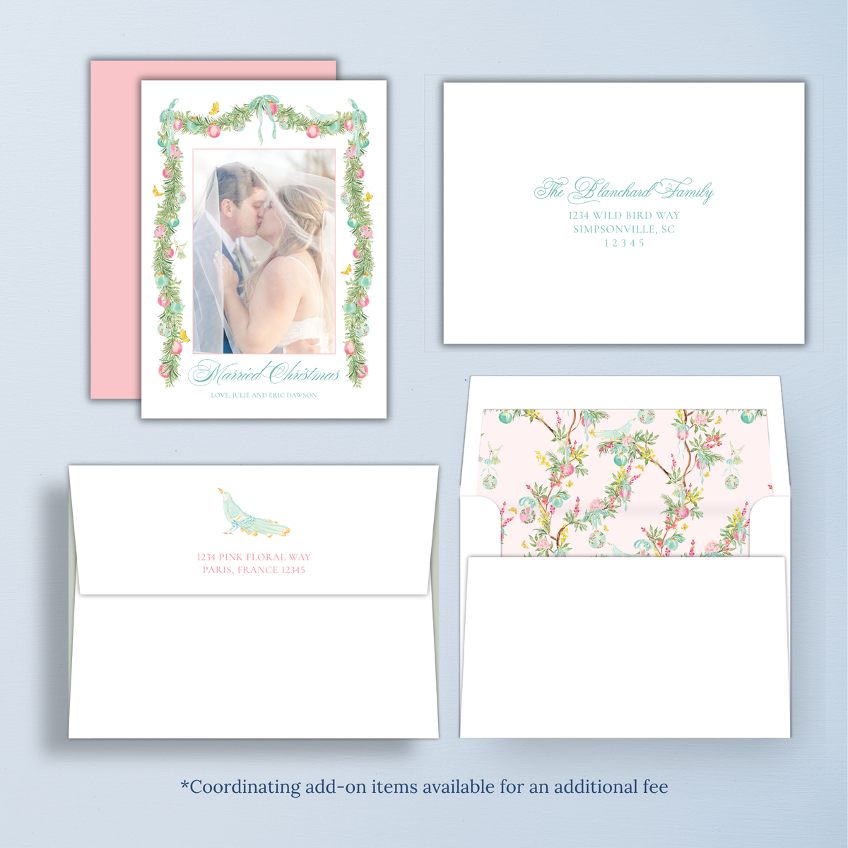 Parisian Butterfly Christmas Card