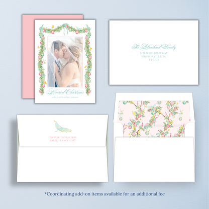 Parisian Butterfly Christmas Card