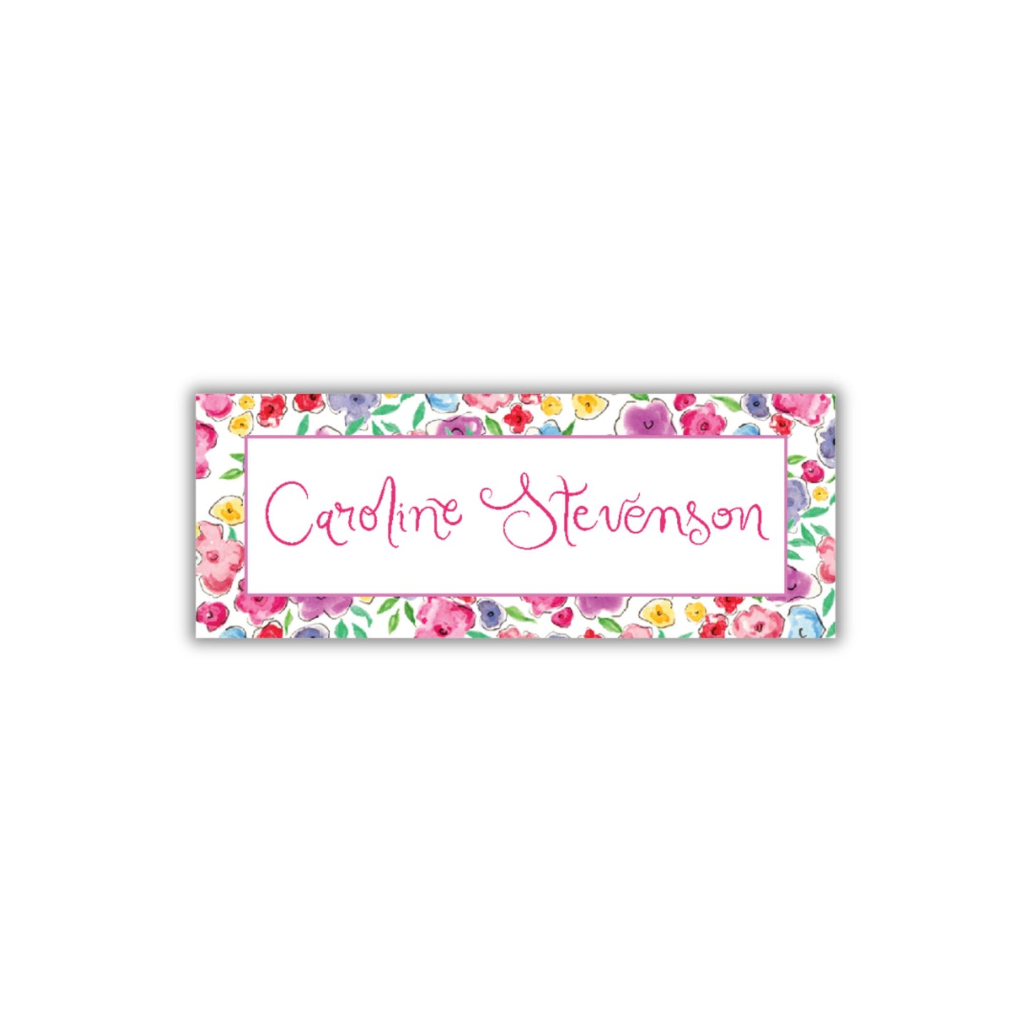 Bold Blooms Name Labels