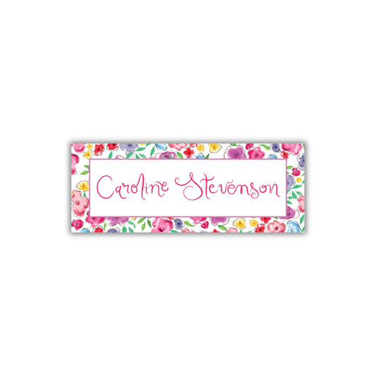 Bold Blooms Name Labels