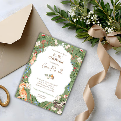 Woodland Whimsy Baby Shower Invitation