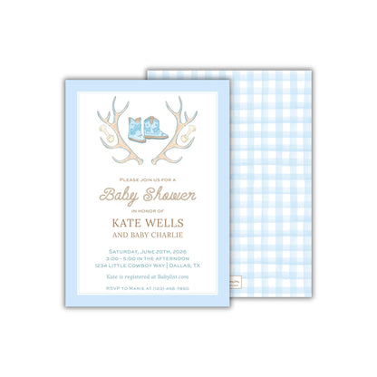 Little Cowboy Baby Shower Invitation