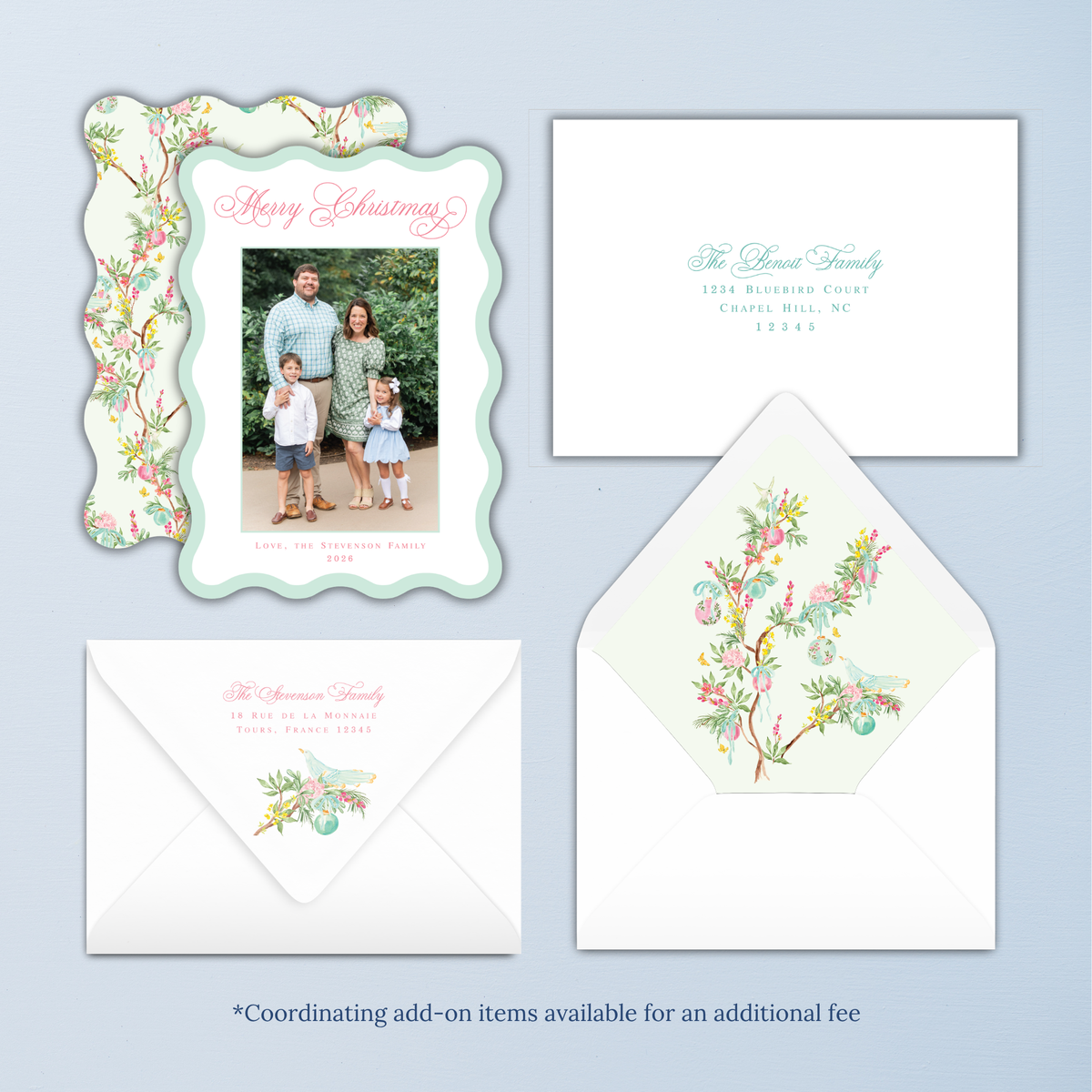 Floral Paris Christmas Card