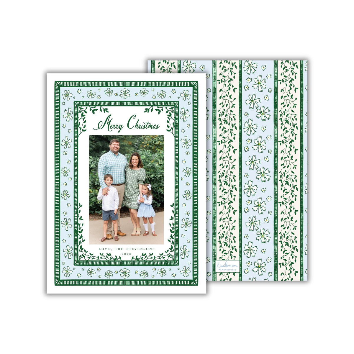 English Daisy Christmas Card