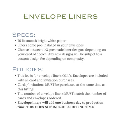 Envelope Liners - Christmas Cards
