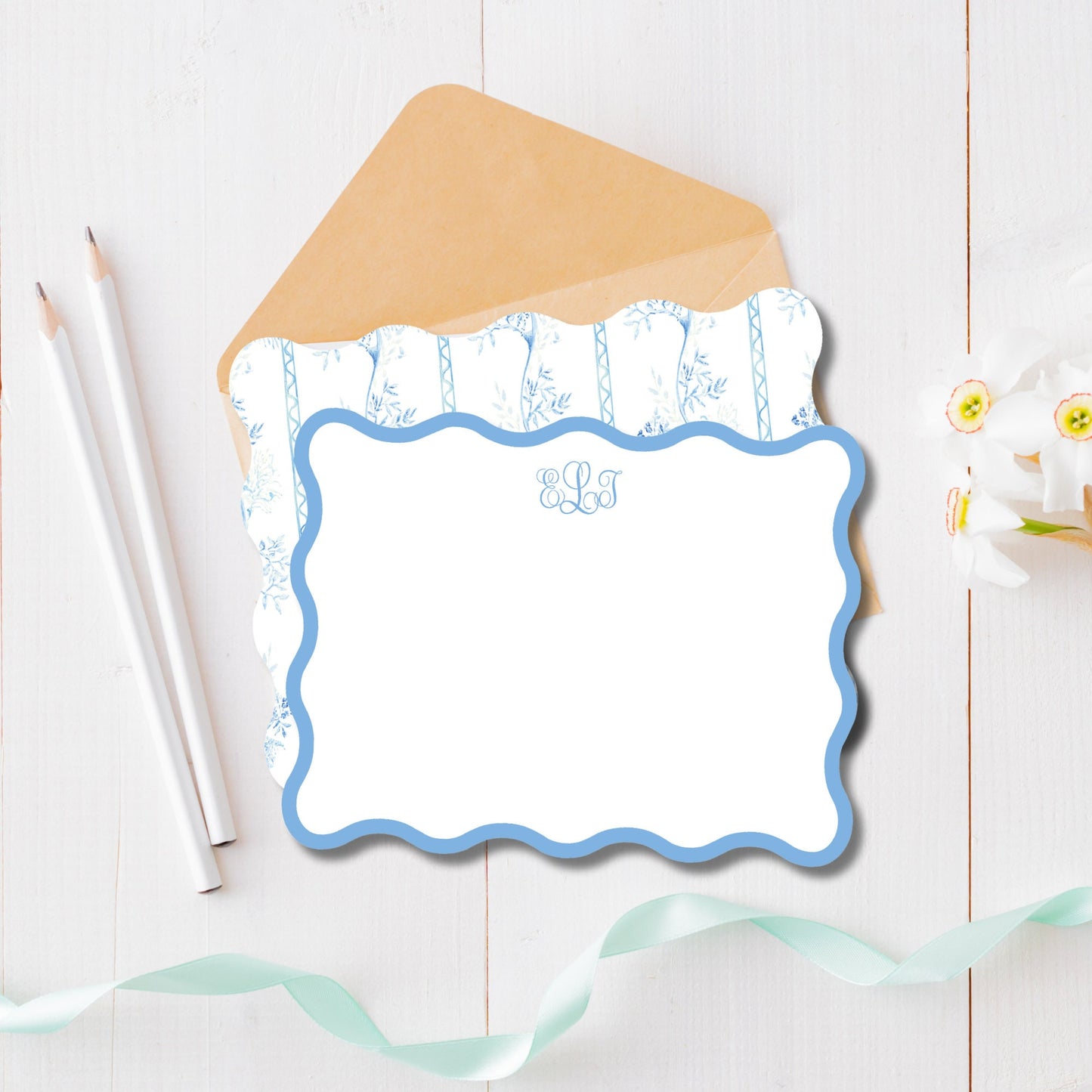 Grandmillennial Blue Notecards