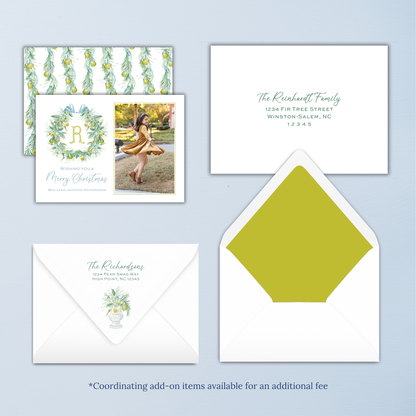 Pear Wreath Christmas Card