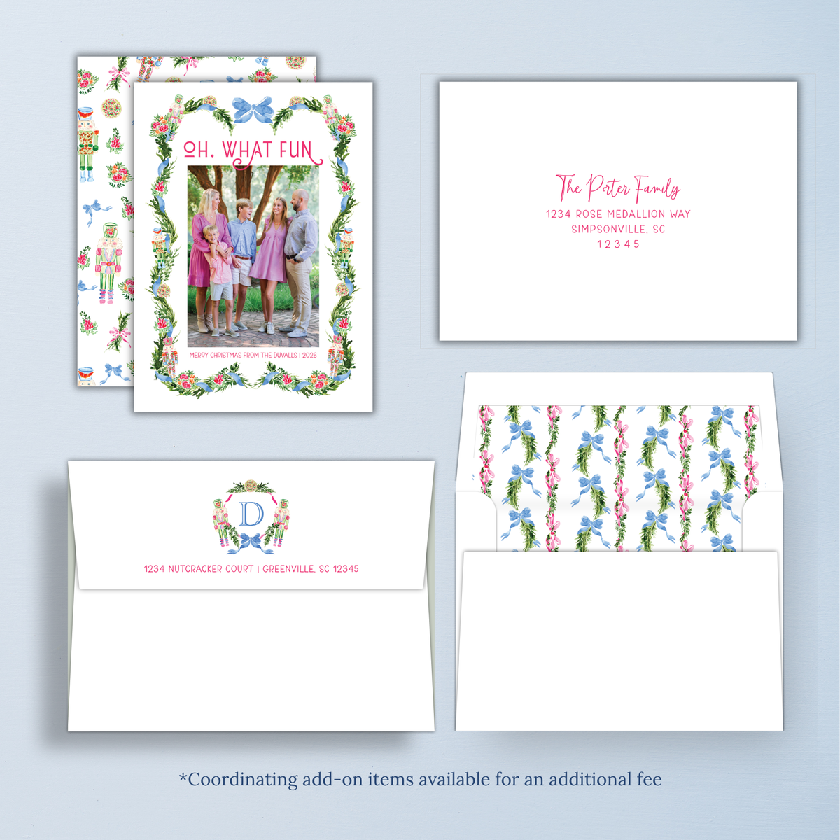 Rose Medallion Christmas Card