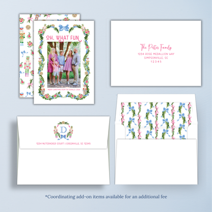 Rose Medallion Christmas Card