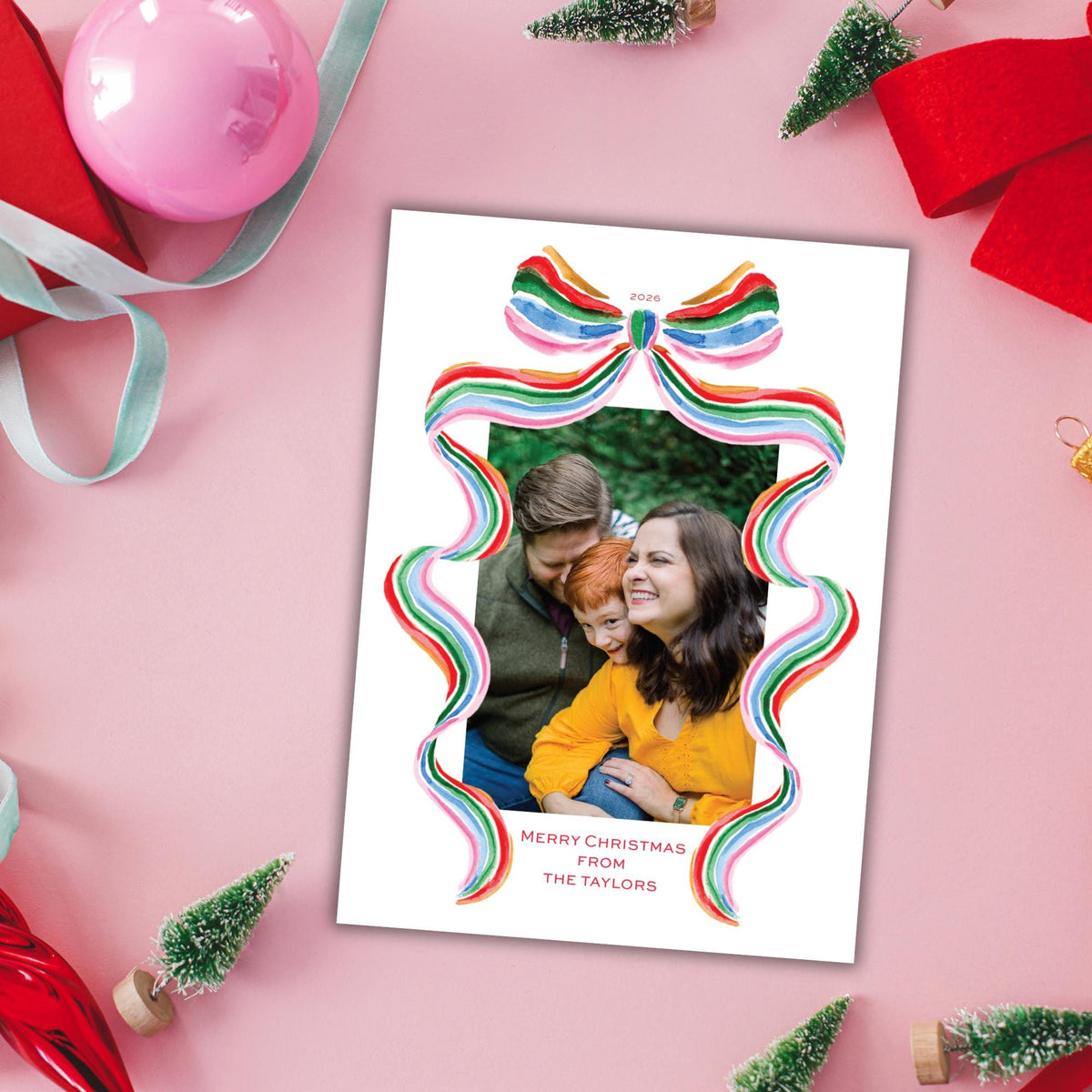 Bold Bow Christmas Card