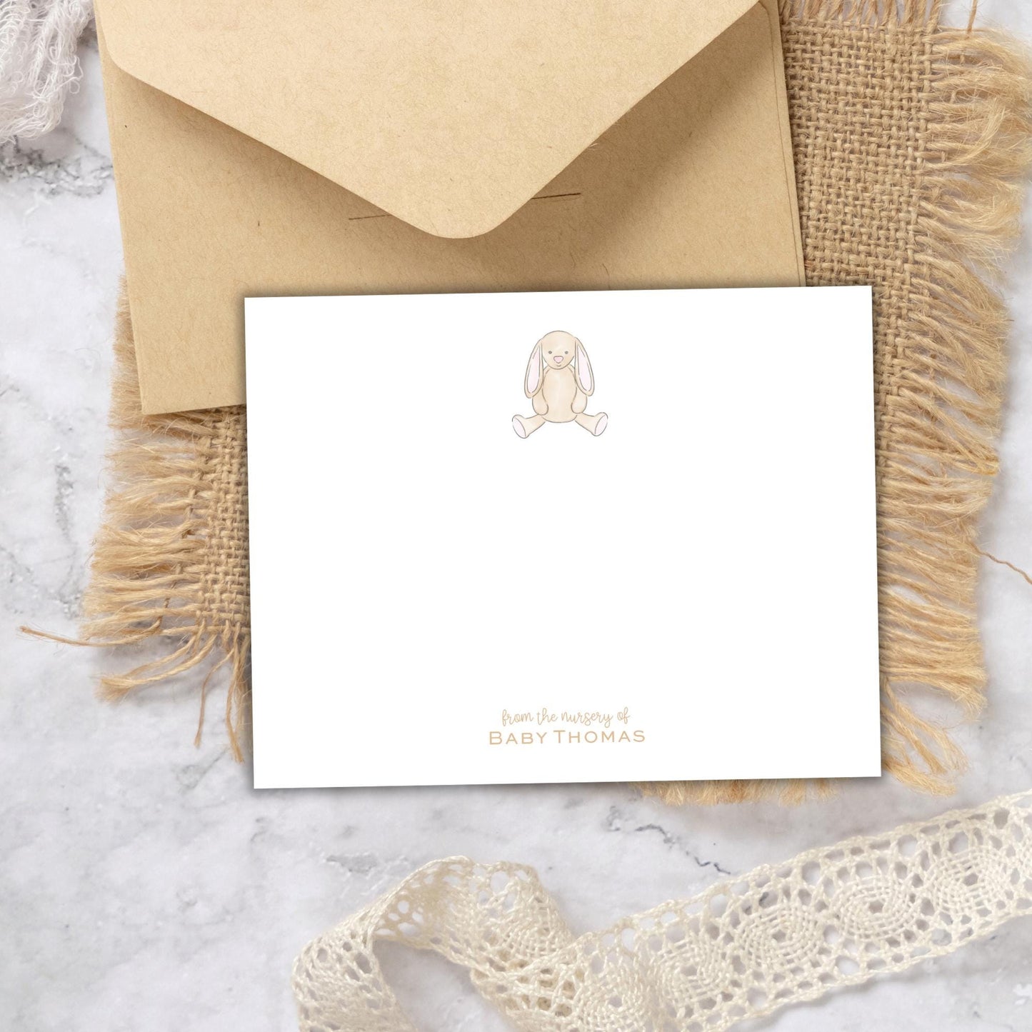 Bunny Notecards - Cream