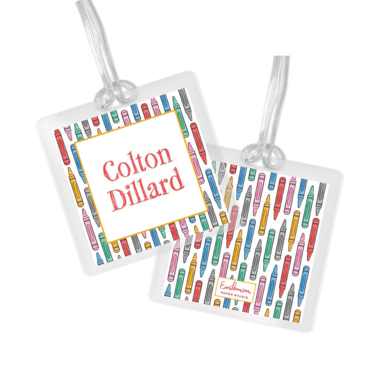 Crayon Bag Tag
