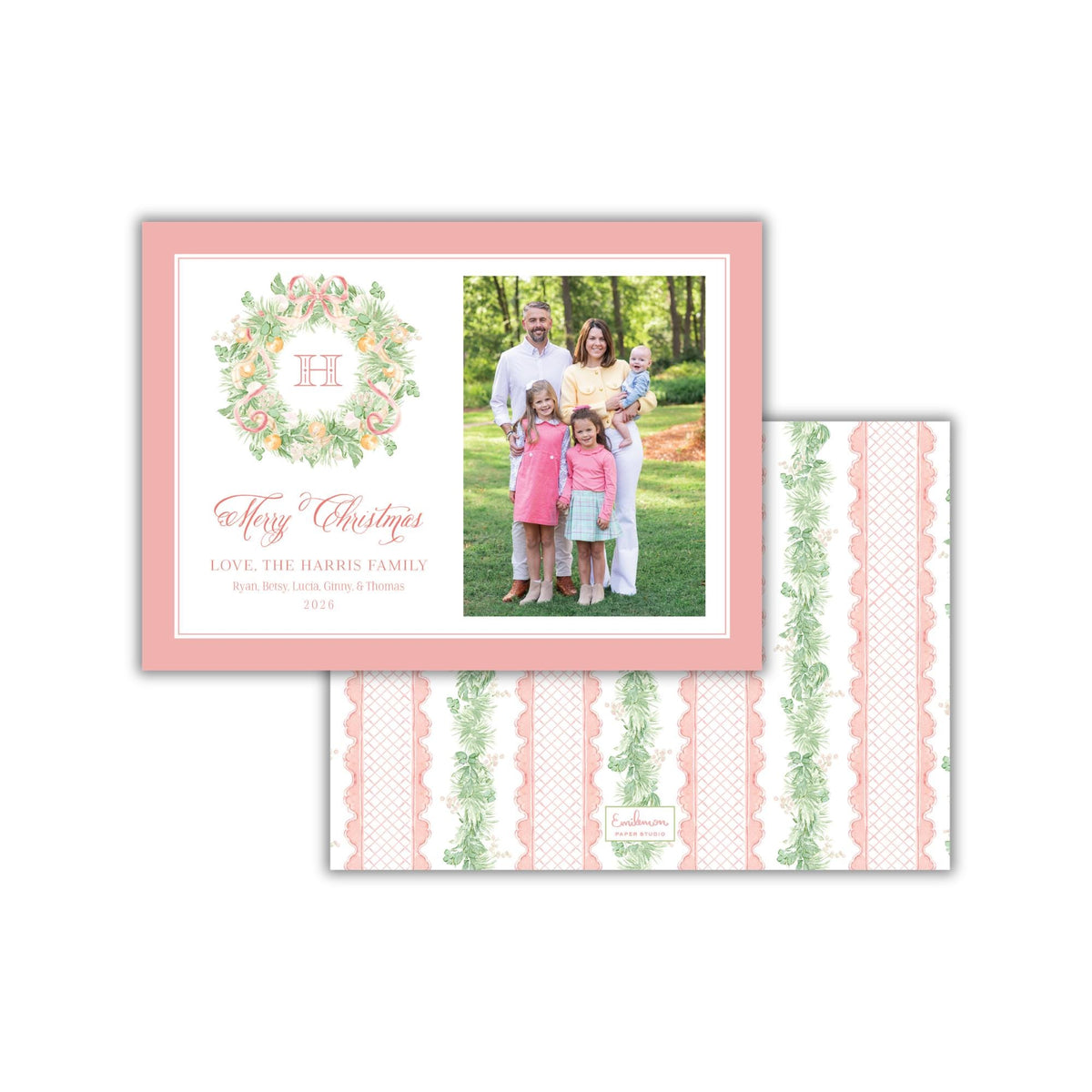 Taffy Wreath Christmas Card