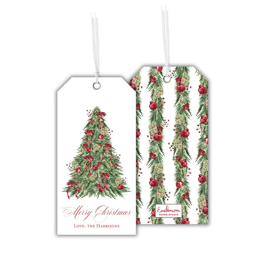 Pomegranate Tree Christmas Tags