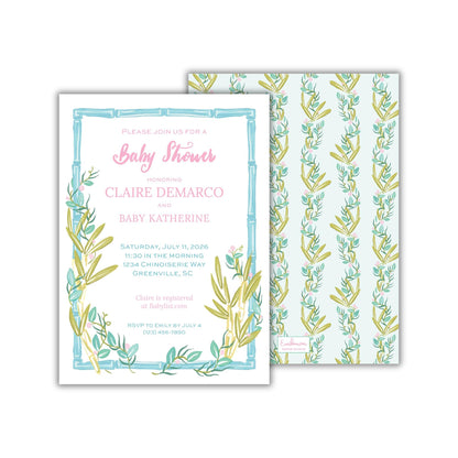 Traditional Chinoiserie Baby Shower Invitation