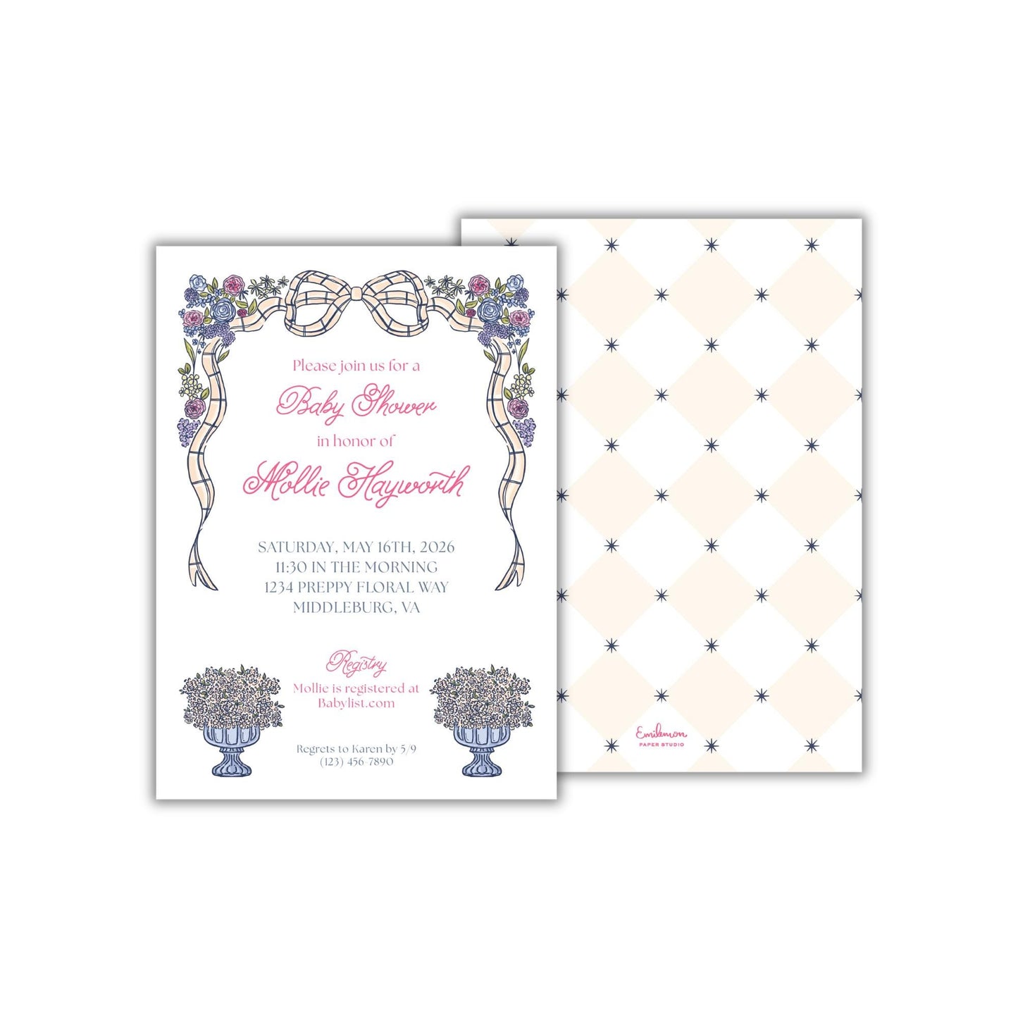 Ralph Baby Shower Invitation - Pink