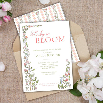 Baby in Bloom Baby Shower Invitation