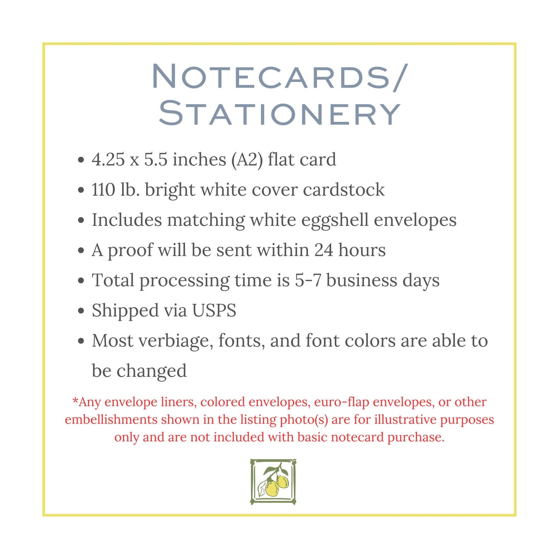 4.25 x 5.5 inches (A2) flat card