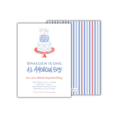 All American Kid Invitation