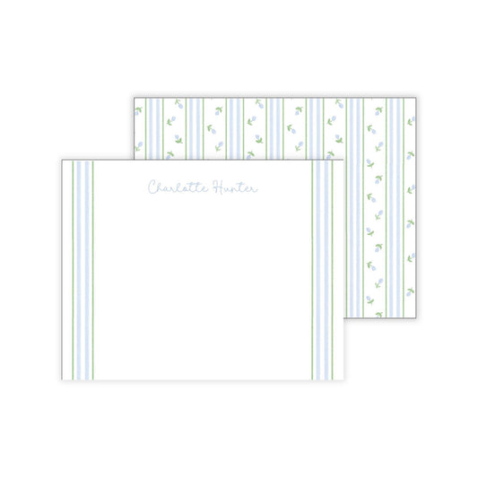 Floral Stripe Notecards