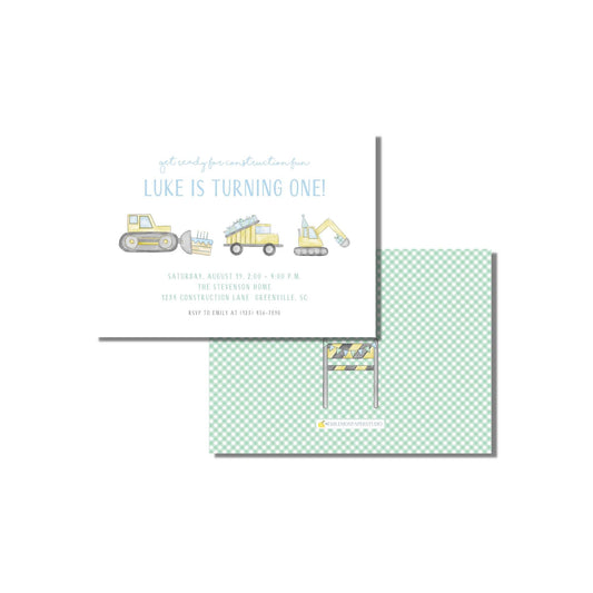 Birthday Vehicles Invitation